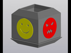4 Emotions Planter 3D Baskı Modeli