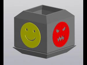 4 Emotions Planter 3D Print Model