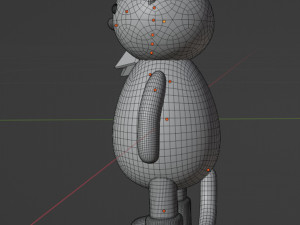 Cat with christmas tree Character mesh 3D-Modell