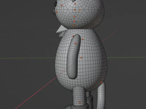 Cat with christmas tree Character mesh 3D Model