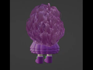 Doll with a teddy bear Character mesh 3D Model