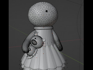 Doll with a teddy bear Character mesh 3D-Modell