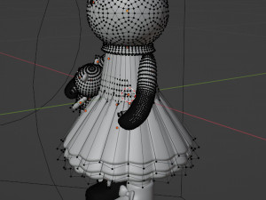 Doll with a teddy bear Character mesh 3D-Modell