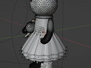 Doll with a teddy bear Character mesh 3D Model