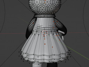 Doll with a teddy bear Character mesh 3D-Modell