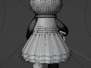 Doll with a teddy bear Character mesh 3D Model