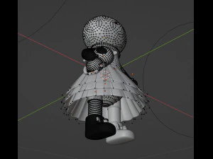 Doll with a teddy bear Character mesh 3D Model