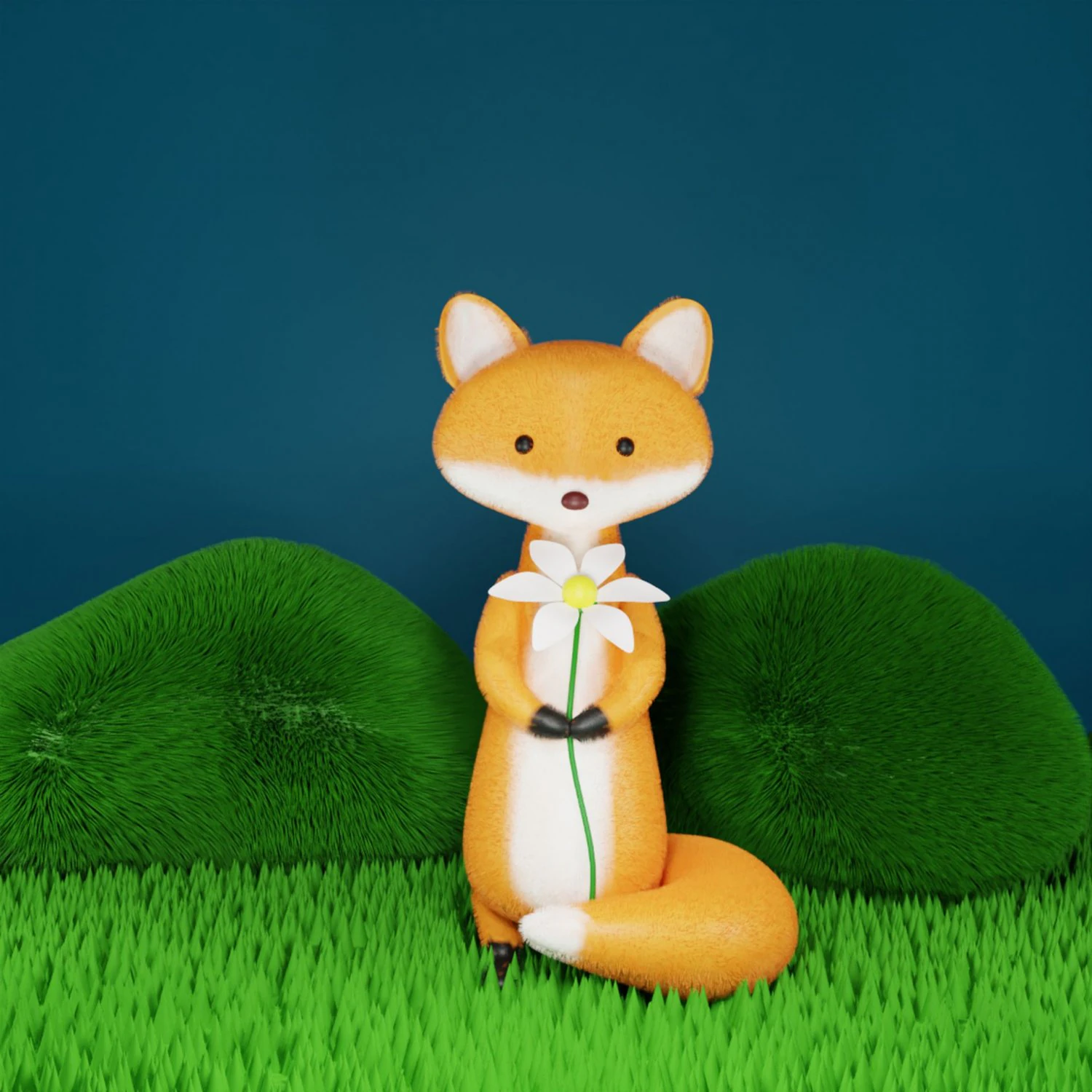 Fox-karaktergaas 3D Model .c4d .max .obj .3ds .fbx .stl .blend 