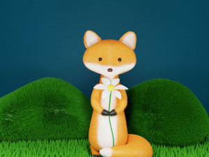 Fox character mesh Modelo 3D