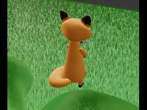 Fox character mesh Model 3D