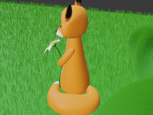 Fox character mesh Model 3D
