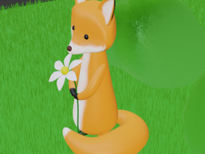 Fox character mesh Model 3D