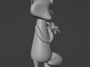 Fox character mesh Model 3D