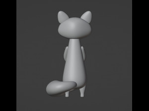 Fox character mesh Model 3D