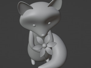 Fox character mesh Model 3D