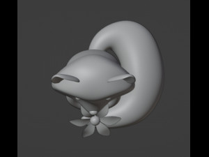 Fox character mesh Model 3D