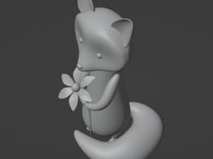 Fox character mesh Model 3D