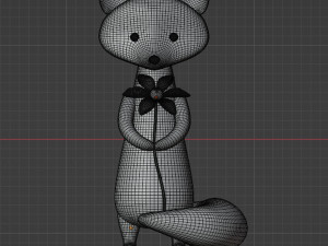 Fox character mesh Model 3D
