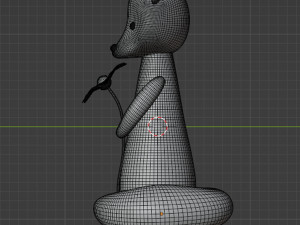 Fox character mesh Model 3D