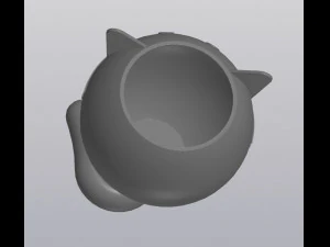 Crazy cat Planter Vase Holder for small things 3D Print Model