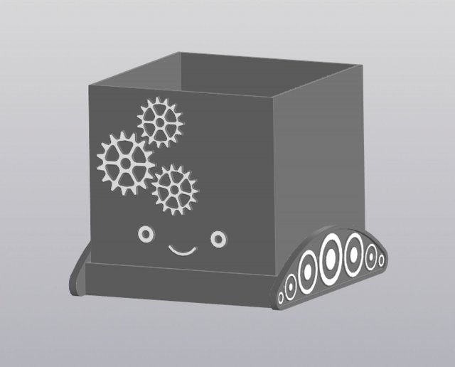 Robo Planter Modello di stampa 3D .c4d .max .obj .3ds .fbx .stl .blend 