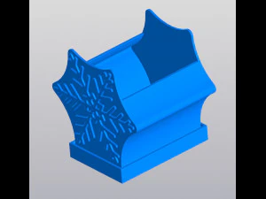 Snowflake patterned planter 3D Print Model