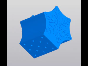 Snowflake patterned planter 3D Print Model
