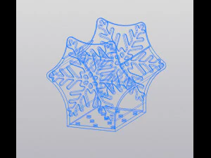Snowflake patterned planter 3D Print Model