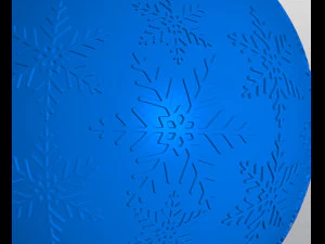 Snowball with snowflakes Planter 3D Print Model
