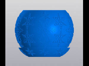 Snowball with snowflakes Planter Model do druku 3D