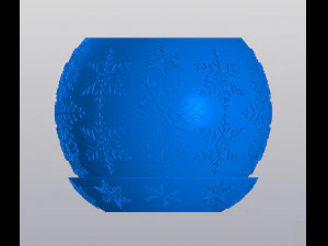 Snowball with snowflakes Planter 3D Print Model