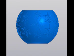 Snowball with snowflakes Planter 3D Print Model