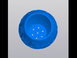 Snowball with snowflakes Planter Model do druku 3D