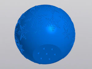 Snowball with snowflakes Planter 3D Print Model