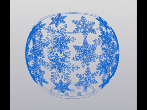 Snowball with snowflakes Planter Model do druku 3D