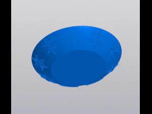 Snowball with snowflakes Planter 3D Print Model