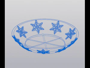 Snowball with snowflakes Planter 3D Print Model