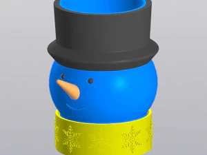 Snowman planter 3D Print Model