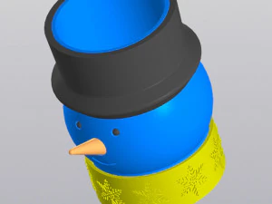Snowman planter 3D Print Model