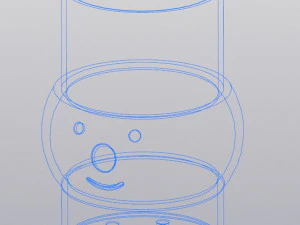 Snowman planter 3D Print Model