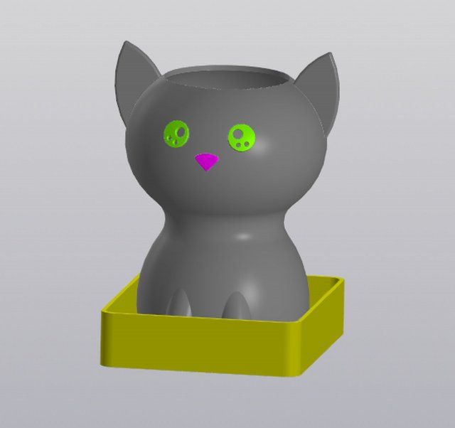 Cat in the toilet Planter Modelo de impresión 3D .c4d .max .obj .3ds .fbx .stl .blend 