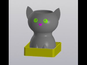 Cat in the toilet Planter 3D Print Model