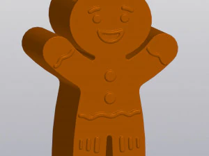 ジンジャーブレッドマン 花瓶 ペンホルダー 3Dプリントモデル