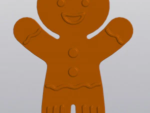 Gingerbread Man Vase Penholder 3D Print Model