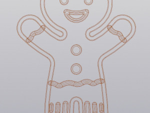 Gingerbread Man Vase Penholder 3Dプリントモデル