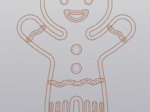Gingerbread Man Vase Penholder 3D Print Model