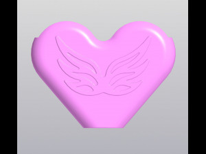 Heart with wings Holder for small things 3D-Druckmodell