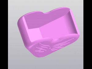 Heart with wings Holder for small things 3D-Druckmodell