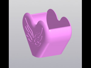 Heart with wings Holder for small things 3D-Druckmodell
