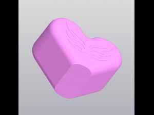 Heart with wings Holder for small things 3D-Druckmodell
